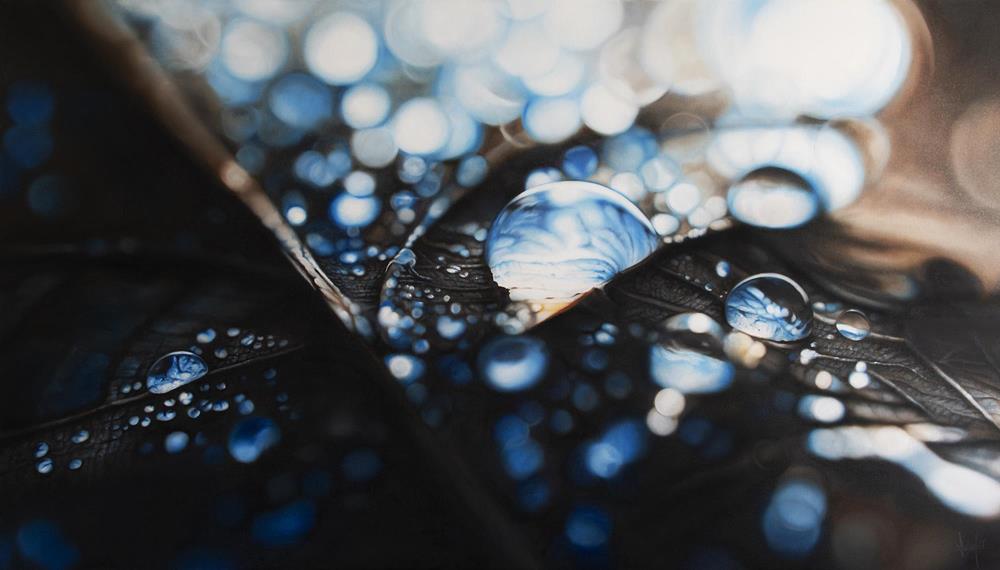 Blue drops 140 x 80 cm - Malereien