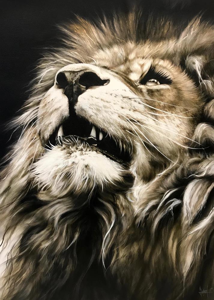 Löwe 100 x 70 cm - Malereien