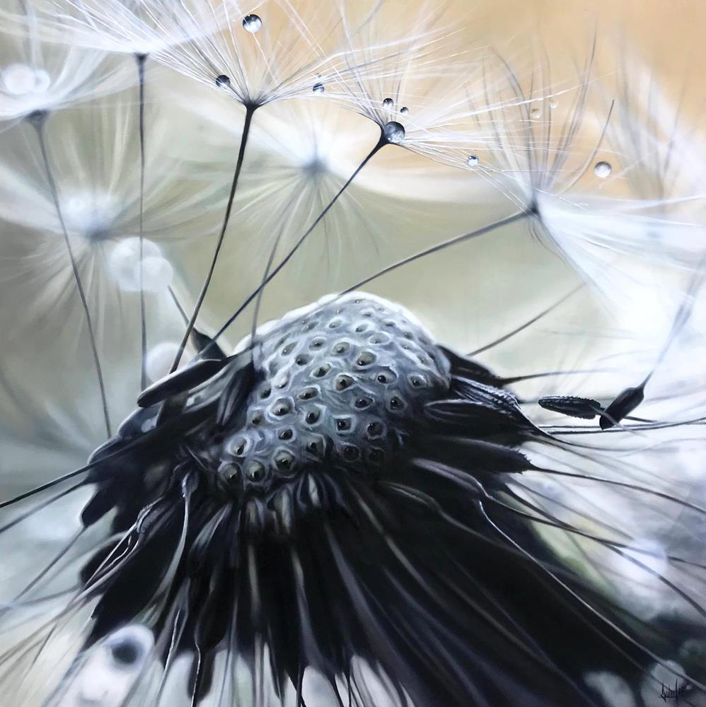 Pustebloum 100 x 100 cm - Malereien