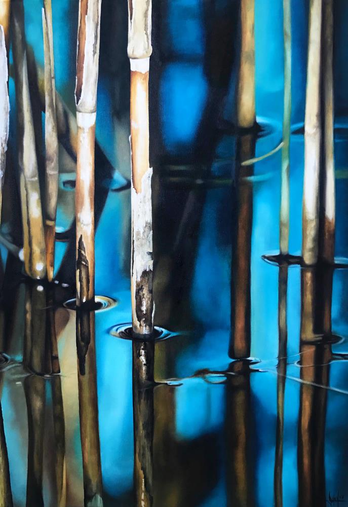 Bambus 70 x 50 cm - Malereien