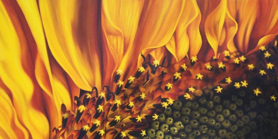 Sonnebloum 120 x60 cm - Malereien